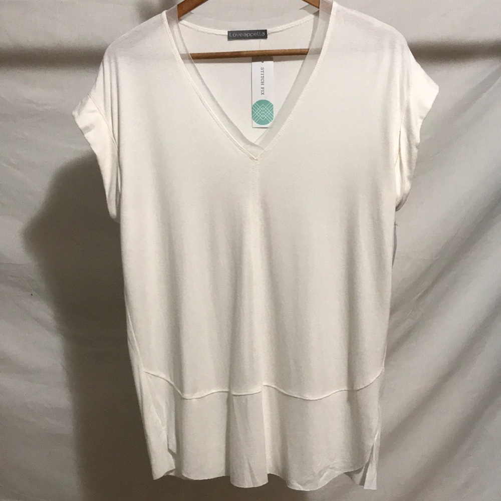 NWT Loveappella Eline V-neck Knit Top Stitch Fix